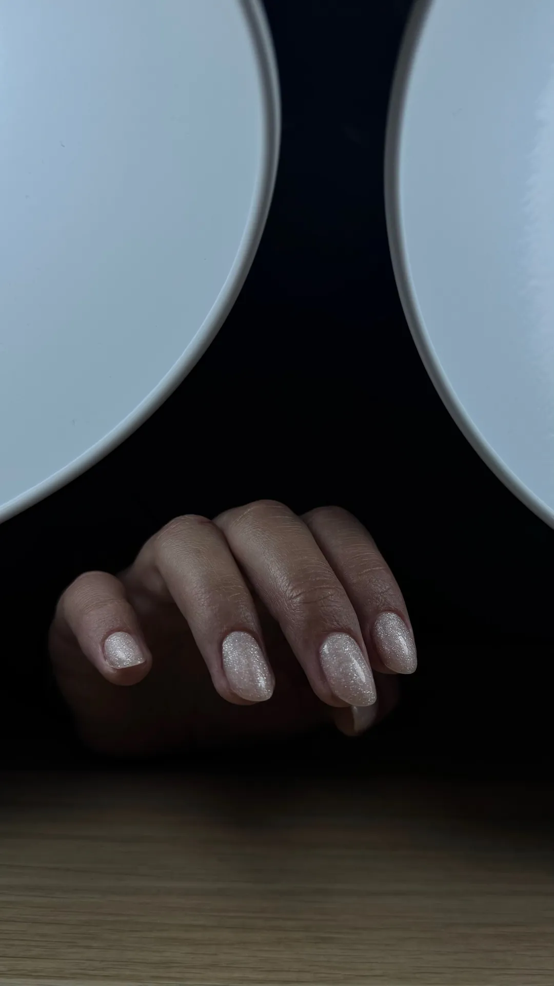 Vernis champagne pailleté